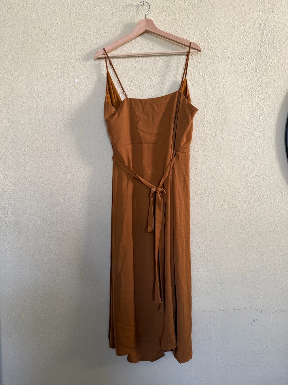 Frank & Oak | Wrap Dress - Sandy Brown - Size Large - Picture 3 of 4